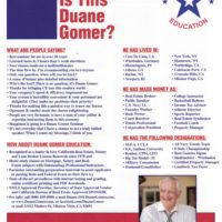 Do You Have A Job For Me? Duane Gomer Pic. Resume 2