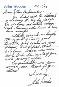 John Wooden Letter