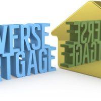 home reverse mortgage money concept as gold house symbol