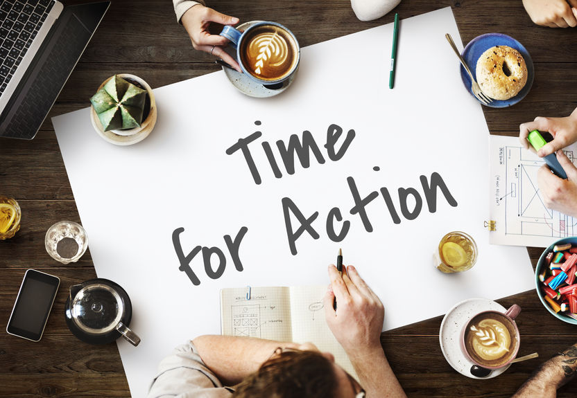 time for action change concept