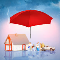 Insurance Home House Live Car Protection Protect People Concepts