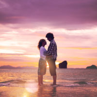 Couple Love Beach Romance Togetherness Concept