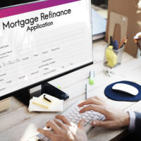 Mortgage Refinance Application Form Concept