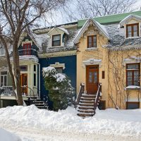 Street of Montreal city