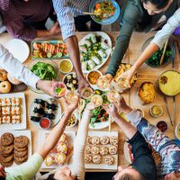 People Celebration Wine Toast Happiness Success Concept