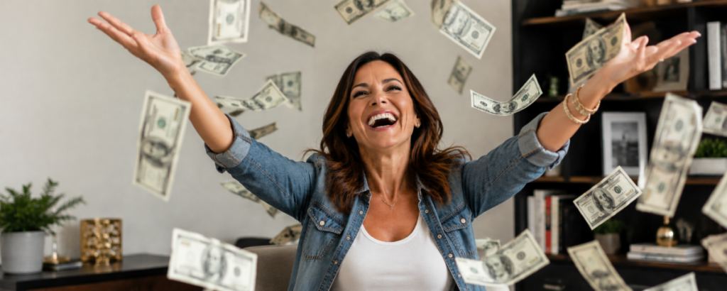 The current image has no alternative text. The file name is: lady-with-money-falling.png